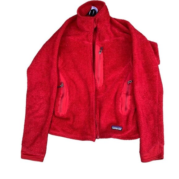 BUNDLE of 2 Patagonia Fleece Jacket Sweaters - Red and Black - BROKEN ZIPPERS - Picture 3 of 16